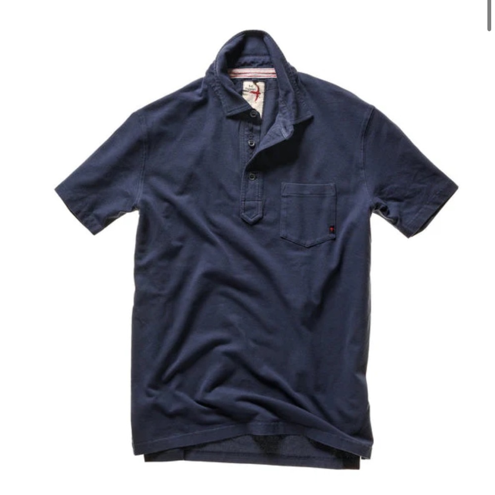 RELWEN PIQUE SLOT POLO IN NAVY